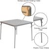 Flash Furniture Madison 5-Piece Folding Card Table and Chairs Set, Portable Event Table and Chairs Set for Indoor and Outdoor Gatherings, Gray(Grey)