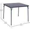 Flash Furniture Madison 5-Piece Folding Card Table and Chairs Set, Portable Event Table and Chairs Set for Indoor and Outdoor Gatherings, Gray(Navy)