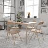 Flash Furniture Madison 5-Piece Folding Card Table and Chairs Set, Portable Event Table and Chairs Set for Indoor and Outdoor Gatherings, Gray(Tan)
