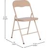 Flash Furniture Madison 5-Piece Folding Card Table and Chairs Set, Portable Event Table and Chairs Set for Indoor and Outdoor Gatherings, Gray(Tan)
