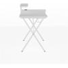 Flash Furniture Mallot Gaming Desk – White Computer Desk – 51.5″ Gamers Table with Cup Holder, Headphone Hook, and Monitor/Smartphone Stand(White)