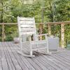 Flash Furniture Manchester Commercial Grade Outdoor Rocking Chair, All-Weather HDPE Indoor/Outdoor Rocker, White(White)