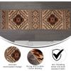 Flash Furniture Marana Collection Southwestern Style Area Rug – Brown Olefin Accent Rug – 5′ x 7′ – Cotton Backing – Entryway, Living Room, Bedroom(Brown)