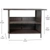 Flash Furniture Marco Indoor/Outdoor Patio Bar Counter Table, All-Weather Wicker Rattan Pattern, 2 Shelves, Gray(Brown)