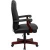 Flash Furniture Martha Washington Burgundy LeatherSoft Executive Swivel Office Chair with Arms(Black Leathersoft)