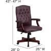 Flash Furniture Martha Washington Burgundy LeatherSoft Executive Swivel Office Chair with Arms(Burgundy Leathersoft)