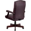 Flash Furniture Martha Washington Burgundy LeatherSoft Executive Swivel Office Chair with Arms(Burgundy Leathersoft)