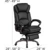 Flash Furniture Martin High Back Black LeatherSoft Executive Reclining Ergonomic Swivel Office Chair with Outer Lumbar Cushion and Arms