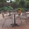 Flash Furniture Mellie Commercial Grade 27.5″ Square Aluminum Indoor-Outdoor Table with Base(Bronze)