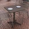 Flash Furniture Mellie Commercial Grade 27.5″ Square Aluminum Indoor-Outdoor Table with Base(Bronze)