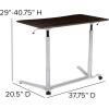 Flash Furniture Merritt Sit-Down, Stand-Up Black Computer Ergonomic Desk with 37.375″W Top (Adjustable Range 29″ – 40.75″)(Dark Wood Grain)
