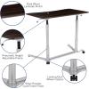 Flash Furniture Merritt Sit-Down, Stand-Up Black Computer Ergonomic Desk with 37.375″W Top (Adjustable Range 29″ – 40.75″)(Dark Wood Grain)