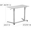 Flash Furniture Merritt Sit-Down, Stand-Up Black Computer Ergonomic Desk with 37.375″W Top (Adjustable Range 29″ – 40.75″)(Light Gray)