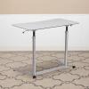 Flash Furniture Merritt Sit-Down, Stand-Up Black Computer Ergonomic Desk with 37.375″W Top (Adjustable Range 29″ – 40.75″)(Light Gray)