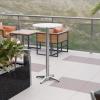 Flash Furniture Metal Bar Table – Aluminum Patio Table – Mellie 23.5″H Round Bar Height Table – Indoor/Outdoor – Black(Aluminum)