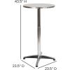 Flash Furniture Metal Bar Table – Aluminum Patio Table – Mellie 23.5″H Round Bar Height Table – Indoor/Outdoor – Black(Aluminum)