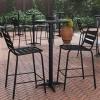 Flash Furniture Metal Bar Table – Aluminum Patio Table – Mellie 23.5″H Round Bar Height Table – Indoor/Outdoor – Black(Black)
