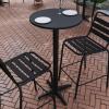 Flash Furniture Metal Bar Table – Aluminum Patio Table – Mellie 23.5″H Round Bar Height Table – Indoor/Outdoor – Black(Black)