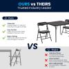 Flash Furniture Mindy Kids 3-Piece Folding Square Table and Chairs Set for Daycare and Classrooms, Children’s Activity Table/Chairs Set, Multicolor(Black)