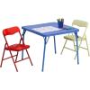 Flash Furniture Mindy Kids 3-Piece Folding Square Table and Chairs Set for Daycare and Classrooms, Children’s Activity Table/Chairs Set, Multicolor(Blue)