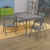 Flash Furniture Mindy Kids 3-Piece Folding Square Table and Chairs Set for Daycare and Classrooms, Children’s Activity Table/Chairs Set, Multicolor(Grey)