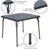 Flash Furniture Mindy Kids 3-Piece Folding Square Table and Chairs Set for Daycare and Classrooms, Children’s Activity Table/Chairs Set, Multicolor(Navy)