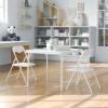 Flash Furniture Mindy Kids 3-Piece Folding Square Table and Chairs Set for Daycare and Classrooms, Children’s Activity Table/Chairs Set, Multicolor(White)