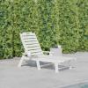 Flash Furniture Monterey Adjustable Adirondack Loungers with Cup Holders- All-Weather Indoor/Outdoor HDPE Lounge Chairs, Set of 2, Gray(White)
