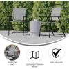 Flash Furniture Mystic Folding Patio Sling Chairs, Outdoor Textilene Lawn Chairs with Armrests, Set of 2, Gray(Grey)