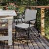 Flash Furniture Mystic Folding Patio Sling Chairs, Outdoor Textilene Lawn Chairs with Armrests, Set of 2, Gray(Grey)