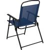 Flash Furniture Nantucket 6 Piece Red Patio Garden Set with Table, Umbrella and 4 Folding Chairs(Navy)