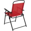 Flash Furniture Nantucket 6 Piece Red Patio Garden Set with Table, Umbrella and 4 Folding Chairs(Red)