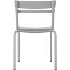 Flash Furniture Nash Commercial Grade Steel Stack Chair, Indoor-Outdoor Armless Chair with 2 Slat Back, Set of 4, Red(Silver)