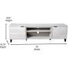 Flash Furniture Nelson Mid Century Modern TV Stand for up to 60″ TV’s – Gray Finish – 70″ Wide – Adjustable Shelves – Open and Closed Storage