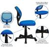Flash Furniture Neri Low Back Black Mesh Swivel Task Office Chair with Curved Square Back(Blue)