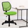 Flash Furniture Neri Low Back Black Mesh Swivel Task Office Chair with Curved Square Back(Green)