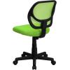 Flash Furniture Neri Low Back Black Mesh Swivel Task Office Chair with Curved Square Back(Green)