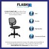 Flash Furniture Neri Low Back Black Mesh Swivel Task Office Chair with Curved Square Back(Grey)