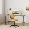 Flash Furniture Neri Low Back Black Mesh Swivel Task Office Chair with Curved Square Back(Orange)