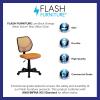 Flash Furniture Neri Low Back Black Mesh Swivel Task Office Chair with Curved Square Back(Orange)