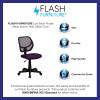 Flash Furniture Neri Low Back Black Mesh Swivel Task Office Chair with Curved Square Back(Purple)