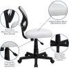 Flash Furniture Neri Low Back Black Mesh Swivel Task Office Chair with Curved Square Back(White)