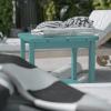 Flash Furniture Newport 2-Tier Adirondack Side Table – Recycled HDPE All-Weather Materials – Indoor/Outdoor – Red(Blue)