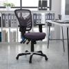 Flash Furniture Nicholas Mid-Back Swivel Desk Chair with Wheels, Mesh Back, Padded Seat, and Armrests, Adjustable Height Mesh Ergonomic Office Chair, Black(Dark Gray)