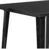 Flash Furniture Nolan Commercial Grade 31.5″ Square Silver Metal Indoor-Outdoor Bar Height Table(Black)