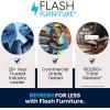 Flash Furniture Nolan Commercial Grade 31.5″ Square Silver Metal Indoor-Outdoor Bar Height Table(Orange)