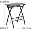Flash Furniture Norris Black Tempered Glass Computer Desk with Pull-Out Keyboard Tray