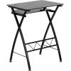 Flash Furniture Norris Black Tempered Glass Computer Desk with Pull-Out Keyboard Tray