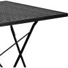 Flash Furniture Oia Commercial Grade 28″ Square Black Indoor-Outdoor Steel Folding Patio Table(Black)
