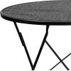 Flash Furniture Oia Commercial Grade 30″ Round Black Indoor-Outdoor Steel Folding Patio Table(Black)